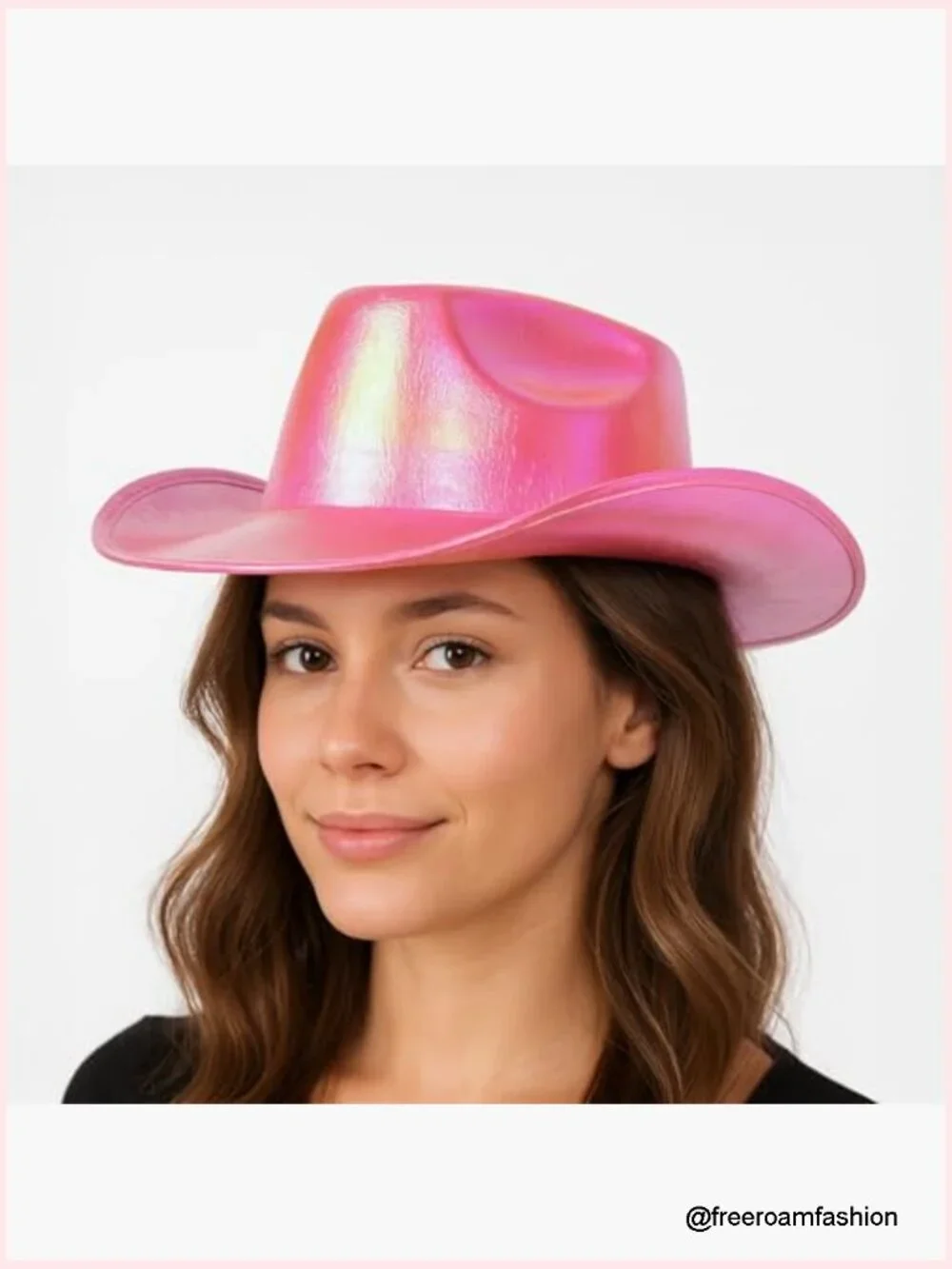 Holographic Glitter Cowboy Hat - Sparkly Cowgirl Hat for Parties & Festivals